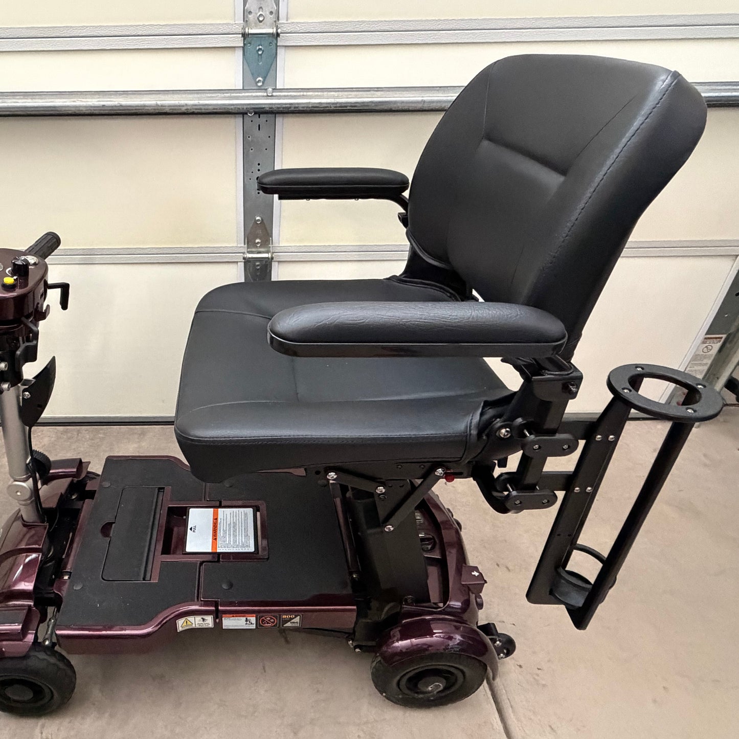 Slip in Cane Holster Scooter Armrest Mount | W007S