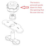 Seat Stud Fitting with Knob for Seat Installation | Q5-7535A-K