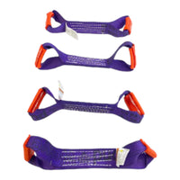 8 Point DiamondWeave™ 18' Strap Kit for Rollback/Flatbed Tie Downs with 12" Chain Tail | COLOR OPTIONS