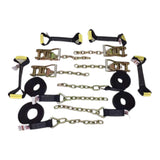 8 Point DiamondWeave™ Flatbed/Rollback 14' Car Tie-Down w/ 12" Chain Tail | COLOR OPTIONS