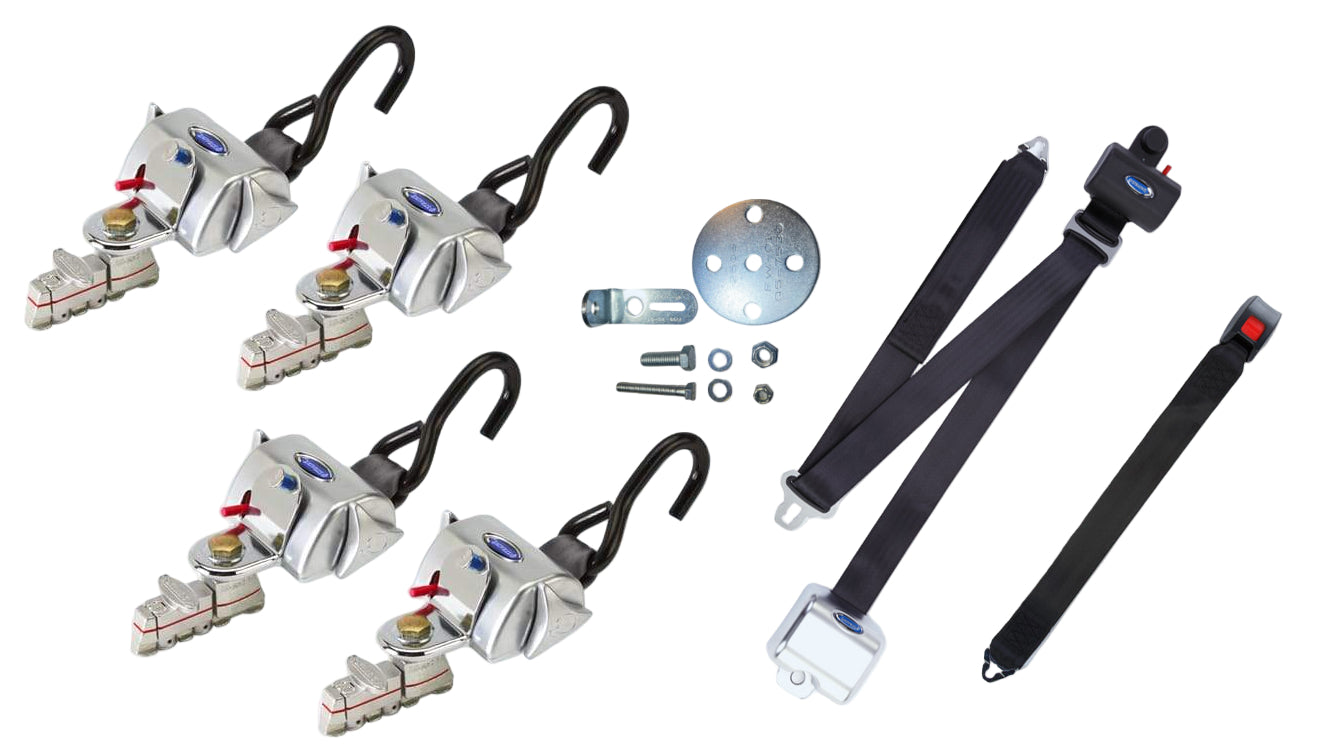 Q'straint Deluxe Retractor Kit with Retractable Shoulder/Lap Belt Combo | Q-8100-A1-HR-L (Copy) Q'Straint
