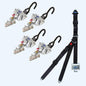 4 QRT Deluxe Retractors L-Track fittings Retractable Lap & Shoulder Belt | Q-8100-A1-L Q'Straint