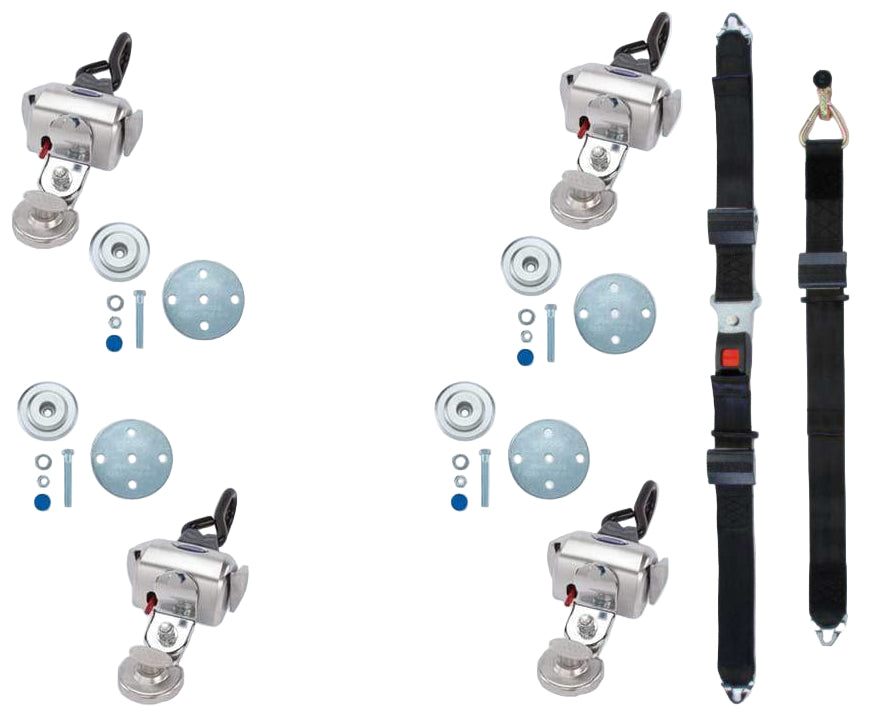 Q-8100-AT-SC | Q'Straint Deluxe retractor kit with slide-n-click fittings