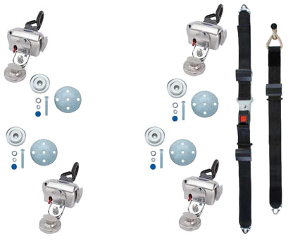Q-8100-AT-SC | Q'Straint Deluxe retractor kit with slide-n-click fittings