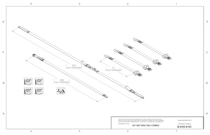 Q'Straint 4 QRT Max Retractors with Slide 'N Click fittings; Manual Lap & Shoulder Belt | Q-8300-A-SC