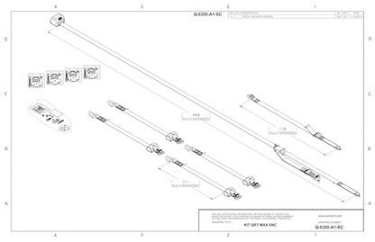Q'Straint 4 QRT Max Retractors with Slide 'N Click fittings and Retractable Lap & Shoulder Belt Combo | Q-8300-A1-SC