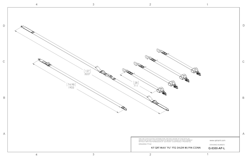 Q'Straint Retractor Tie-Down Kit w/ Manual Lap & Shoulder Belt | Q-8100-AP-L Q'Straint