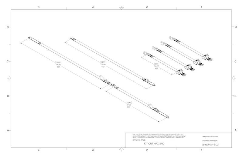 Q'Straint Max Retractor Tie-Down Kit w/ Manual Lap & Shoulder Belt | Q-8300-AP-SC Q'Straint