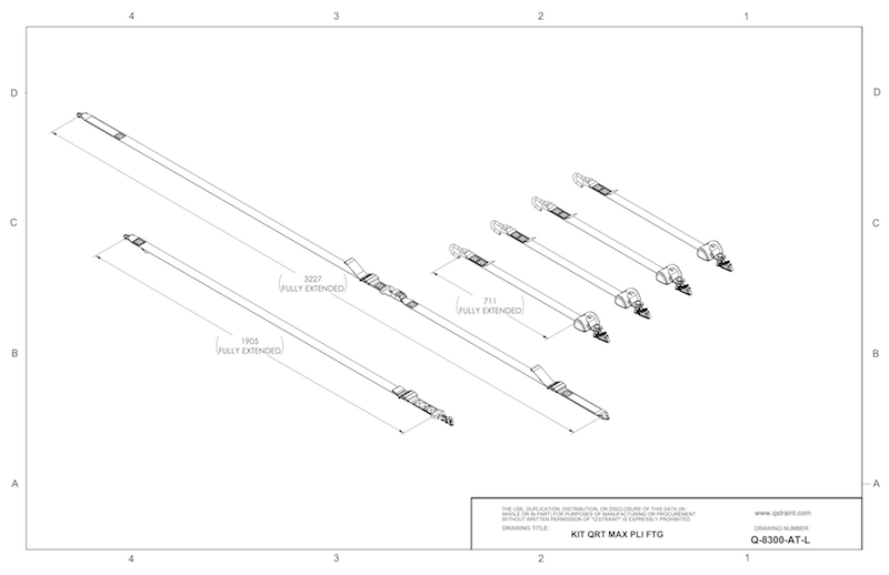 Q'Straint 4 QRT Max Retractors w/ Manual Lap & Shoulder Belt | Q-8300-AT-L Q'Straint