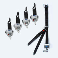 4 QRT 360 Retractors Retractable Lap & Shoulder Belt L-Track FittingQ -8600-A1-L Q'Straint