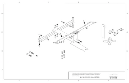 Q04BR005 q'straint qlk wheelchair docking system bracket 