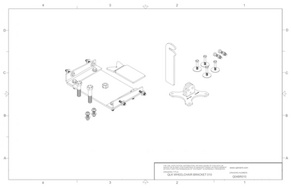 Q04BR010 q'straint qlk wheelchair docking system bracket