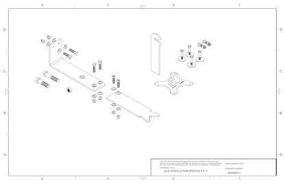 Q04BR011 q'straint qlk wheelchair docking system bracket