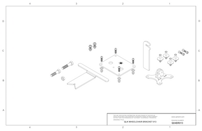 Q04BR013 q'straint qlk wheelchair docking system bracket