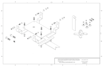 Q04BR016 q'straint qlk wheelchair docking system bracket
