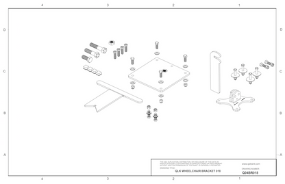 Q04BR018 q'straint qlk wheelchair docking system bracket
