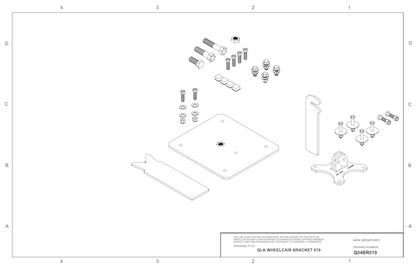Q04BR019 q'straint qlk wheelchair docking system bracket