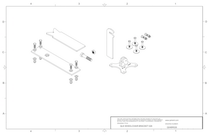 Q04BR026 q'straint qlk wheelchair docking system bracket