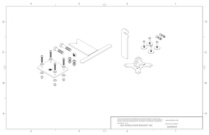 Q04BR029 q'straint qlk wheelchair docking system bracket