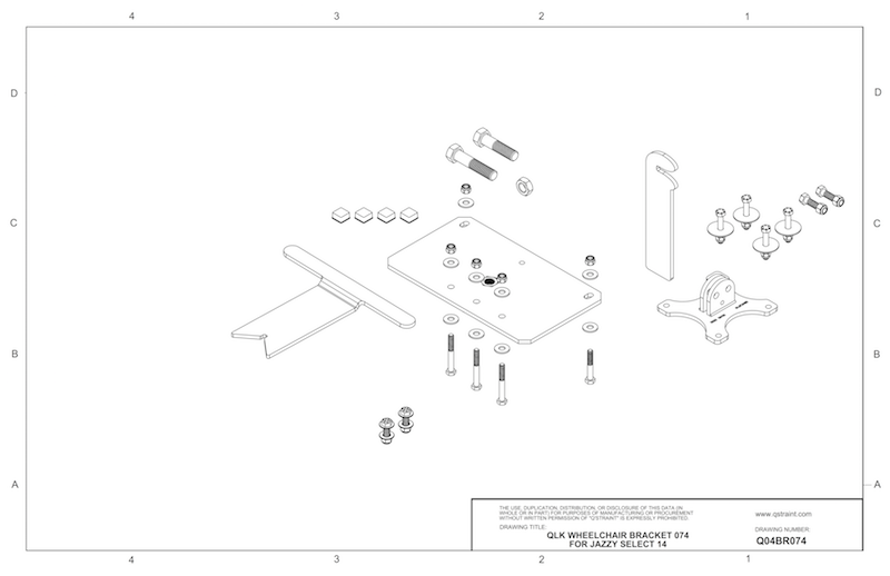 Q04BR074 Q'Straint QLK Docking System Bracket