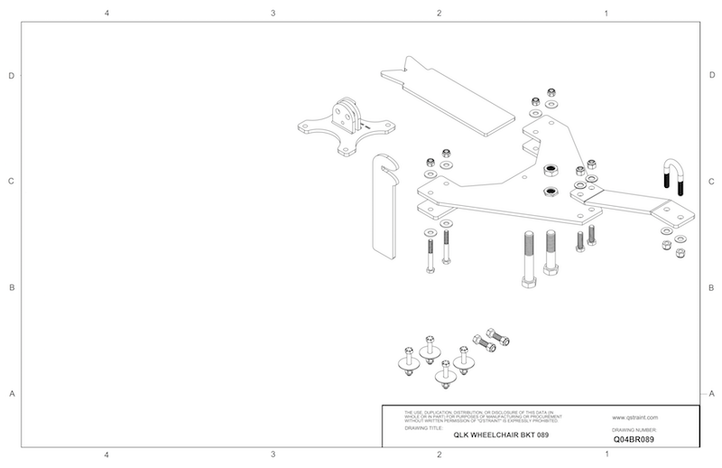 Q04BR089 Q'Straint QLK Docking System Bracket