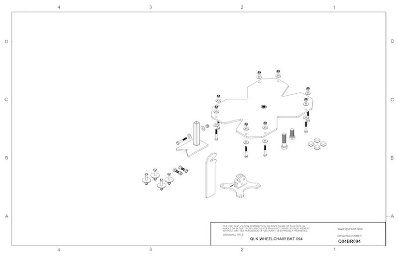 Q04BR094 Q'Straint QLK Docking System Bracket