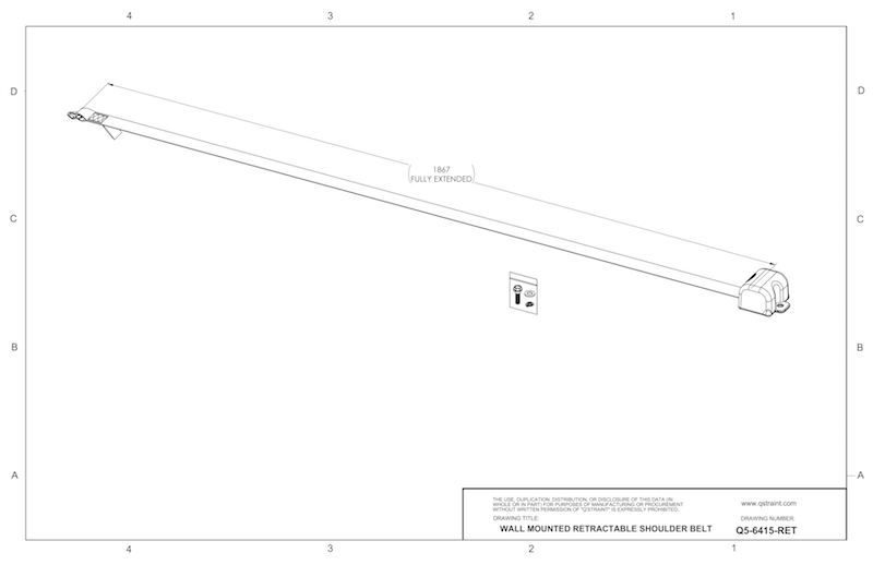 Q5-6415-RET | Wall mounted retractable shoulder belt 