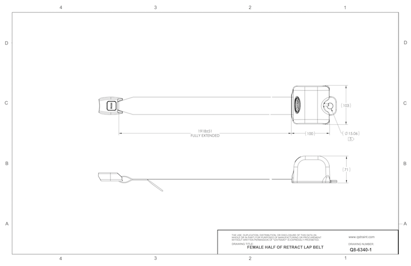 Q'UBE Complete Bolt-in Wheelchair and Occupant Securement Kit for L-Track | Q'Straint Q'Straint