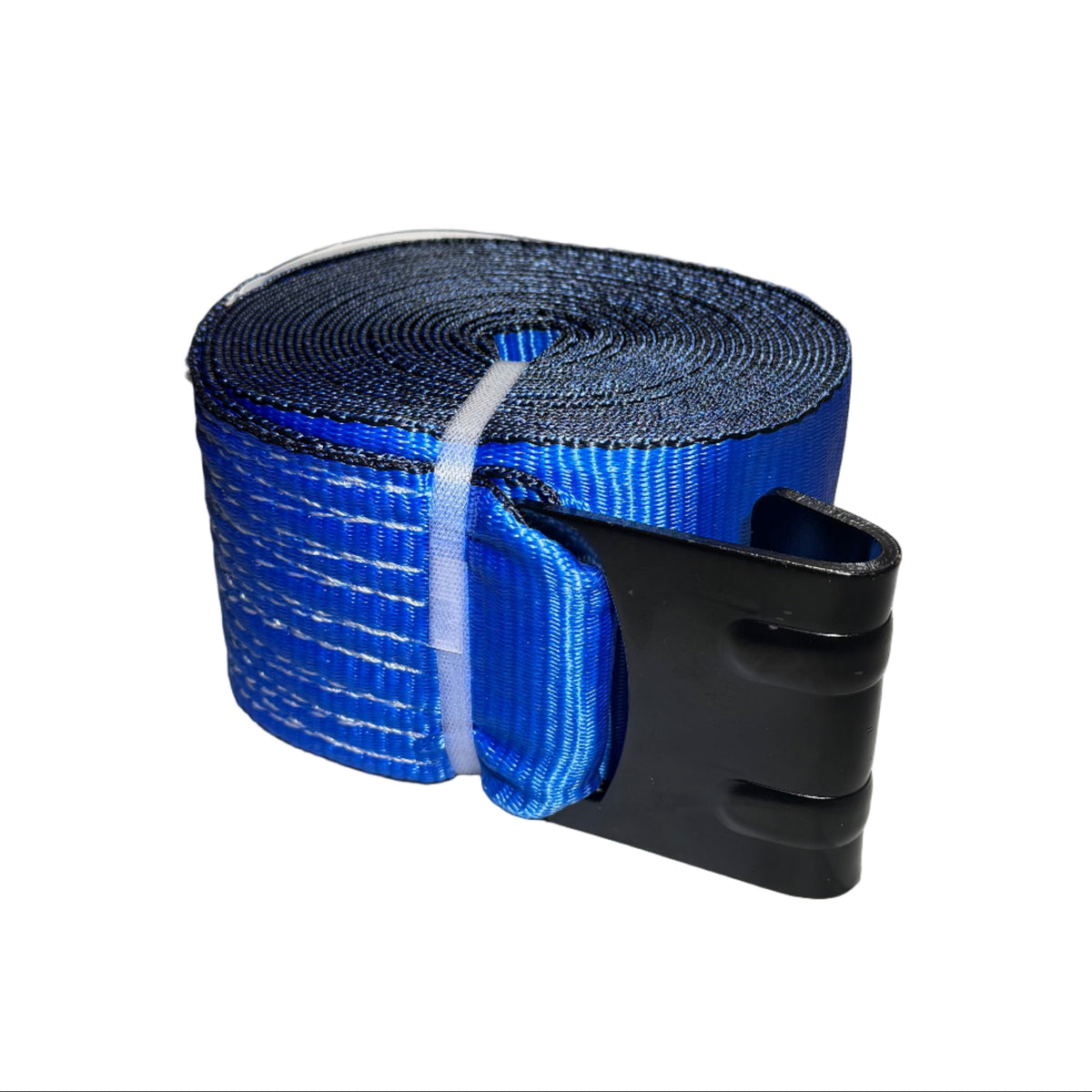 4" x 30' Winch Strap w/ Flat Hook | Blue