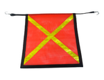 Safety Flag with Bungee Cord and Reflective X | SFBI