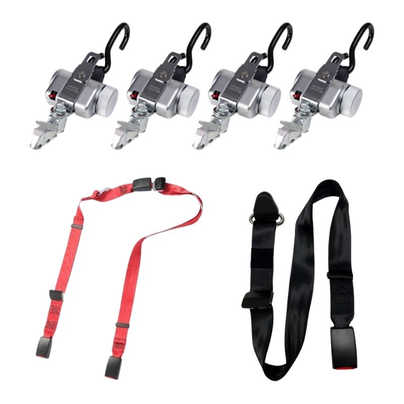 AMF Bruns | PROTEKTOR 2.0 SilverSeries 4-Point WTORS Kit | J-Hook / L-Track - WheelchairStrap.com