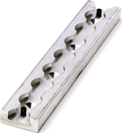 FE200761 | 8" L - Track Section, Non - Flanged, with 1/4" Countersunk Mounting Holes - WheelchairStrap.com