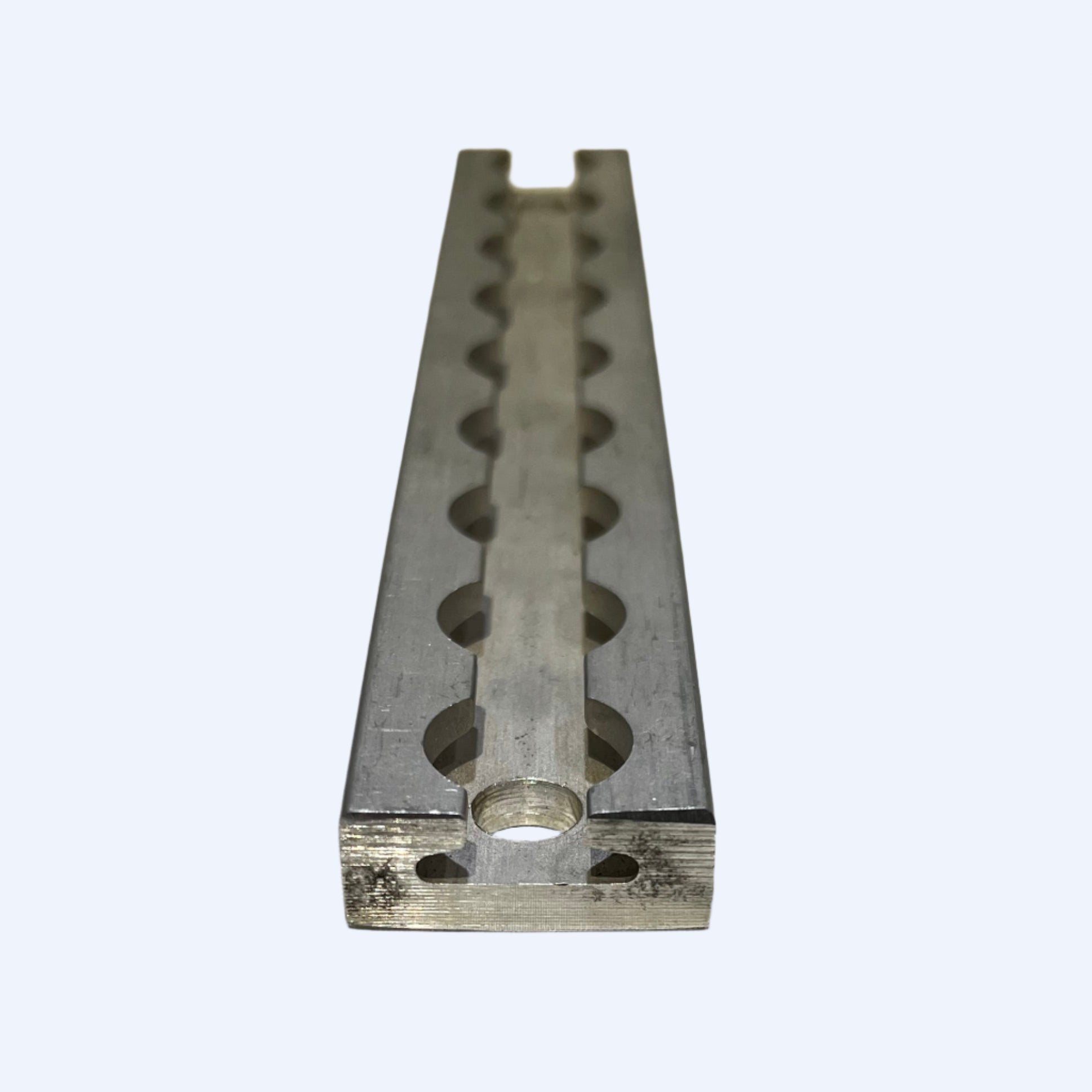 FE200762 | 9" L - Track Section, Non - Flanged, with two 3/8" Mounting Holes - WheelchairStrap.com