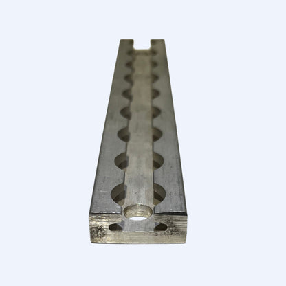 FE200762 | 9" L - Track Section, Non - Flanged, with two 3/8" Mounting Holes - WheelchairStrap.com