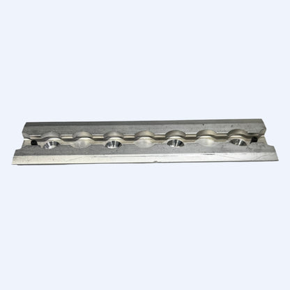 FE200763 | 8" L - Track Section, Flanged, with 1/4" Countersunk Mounting Holes - WheelchairStrap.com