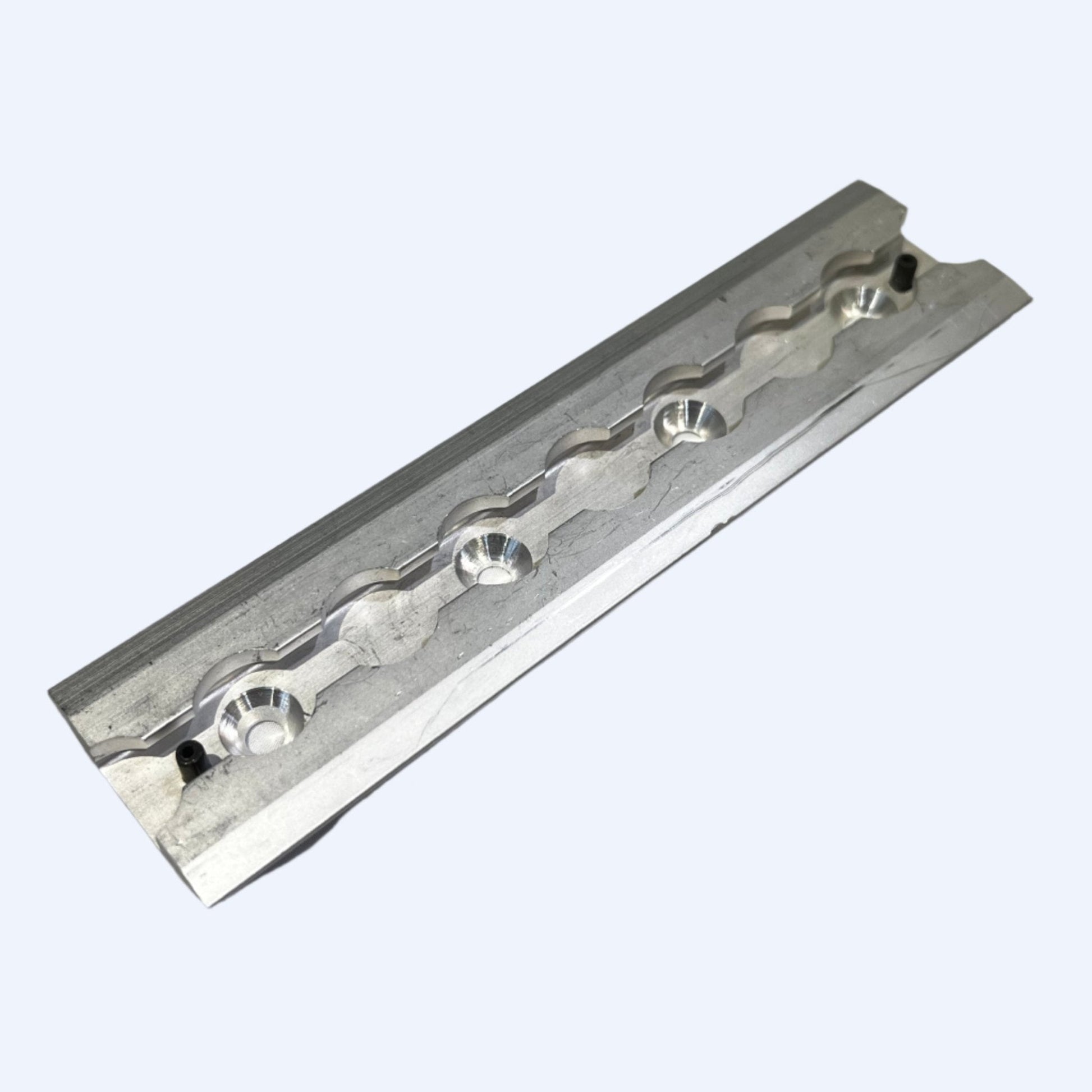 FE200763 | 8" L - Track Section, Flanged, with 1/4" Countersunk Mounting Holes - WheelchairStrap.com