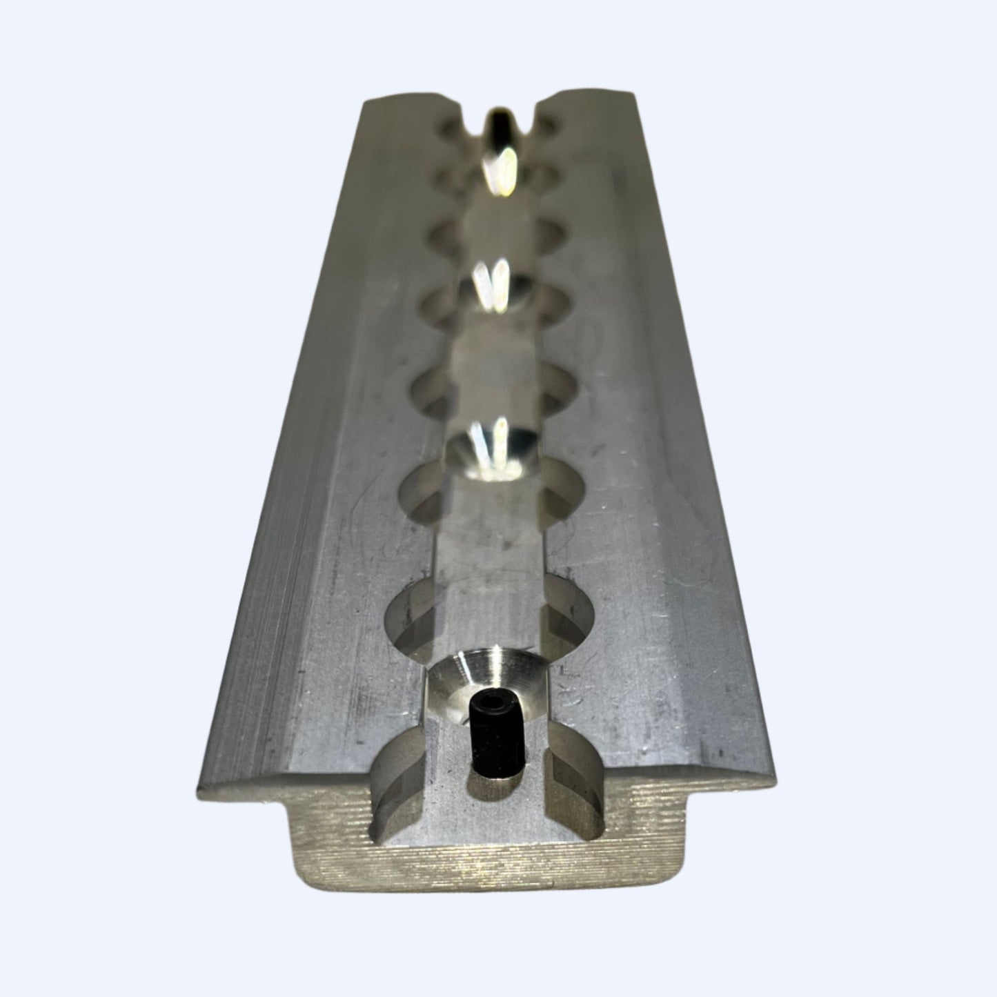 FE200763 | 8" L - Track Section, Flanged, with 1/4" Countersunk Mounting Holes - WheelchairStrap.com