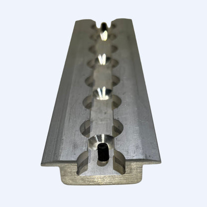 FE200763 | 8" L - Track Section, Flanged, with 1/4" Countersunk Mounting Holes - WheelchairStrap.com