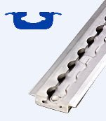 FE200765 | 9" L - Track Section, Flanged, with 3/8" Mounting Holes - WheelchairStrap.com