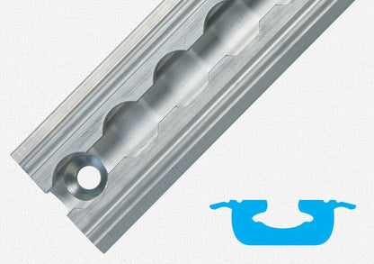 Omni L Track with 5/16" holes | Flange Series | LENGTH OPTIONS - WheelchairStrap.com