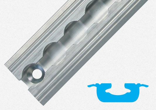 Omni L Track with 5/16" holes | Flange Series | LENGTH OPTIONS - WheelchairStrap.com