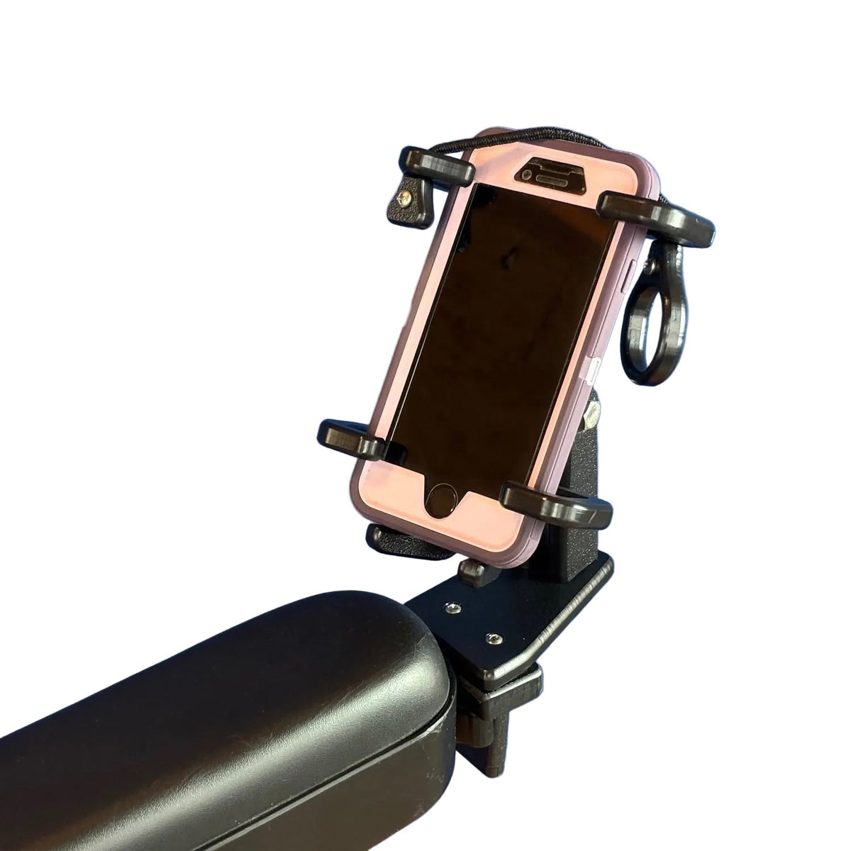 Open Face Smart Phone Holder for Power Wheelchairs | W009AOF - WheelchairStrap.com