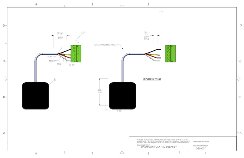 Q'Straint QLK - 150 Flexible Dash Control | QS99007 - WheelchairStrap.com
