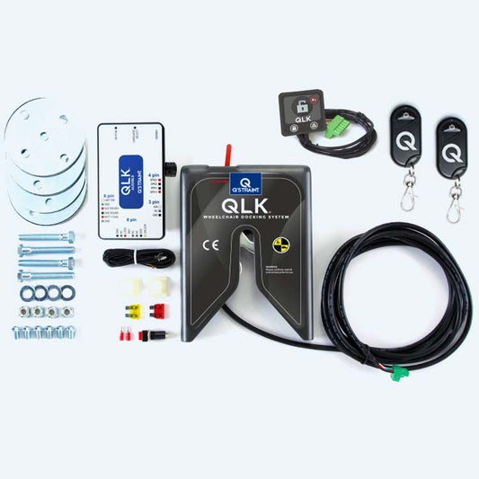 Q'Straint QLK Audible Docking System Kit without Base Mount | Q04S183 - WheelchairStrap.com