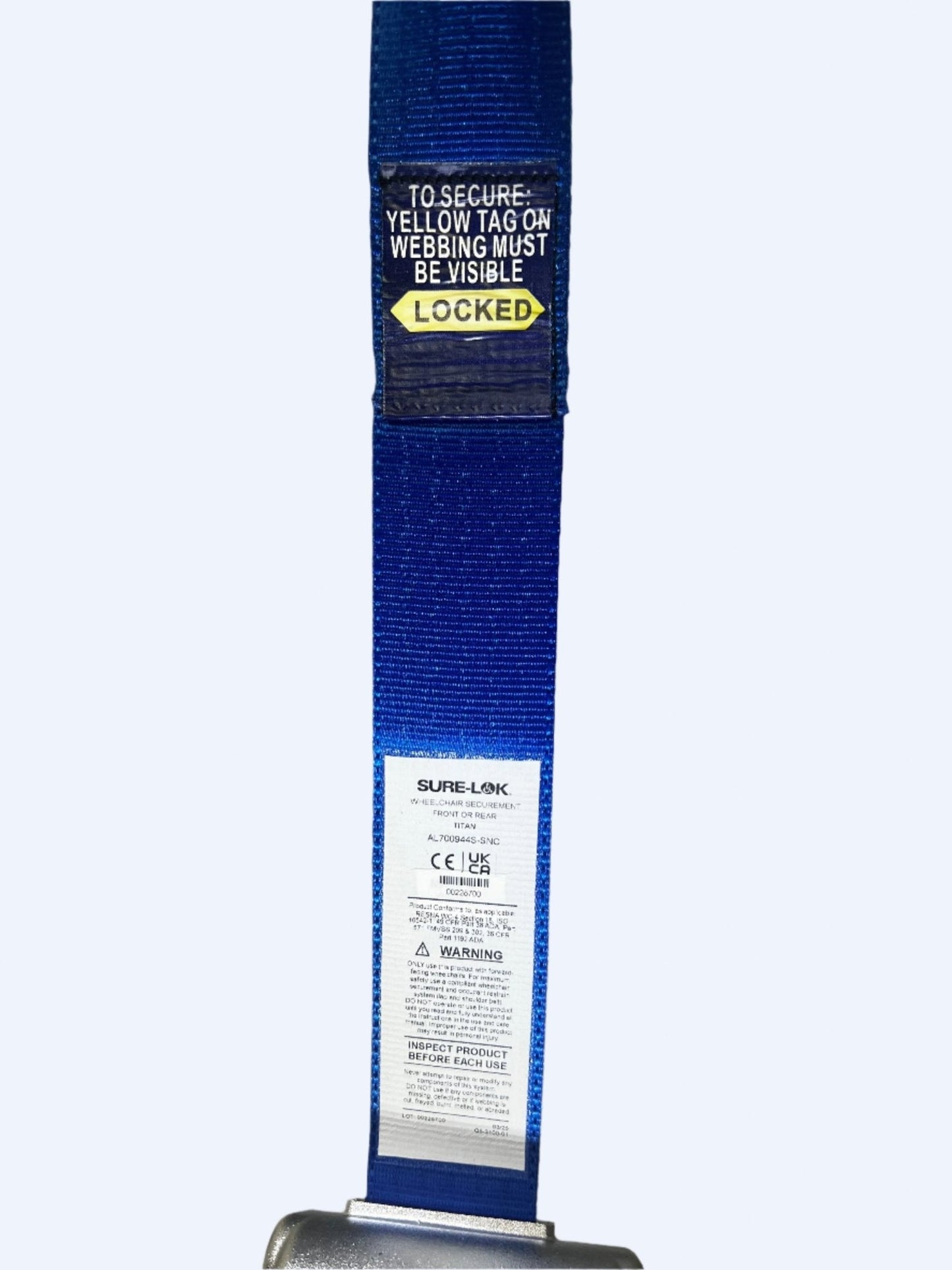 REPLACEMENT AL700 TITAN Retractor Strap | Sure - Lok - WheelchairStrap.com