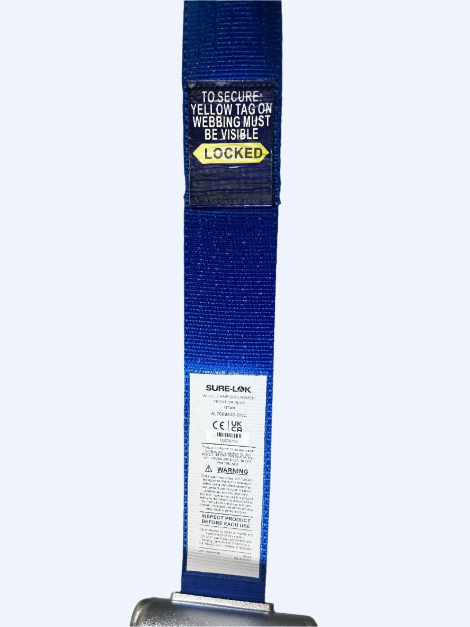 REPLACEMENT AL700 TITAN Retractor Strap | Sure - Lok - WheelchairStrap.com