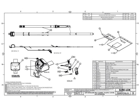 Retractable Lap/Shoulder Belt | FE200727HA - 10 - WheelchairStrap.com