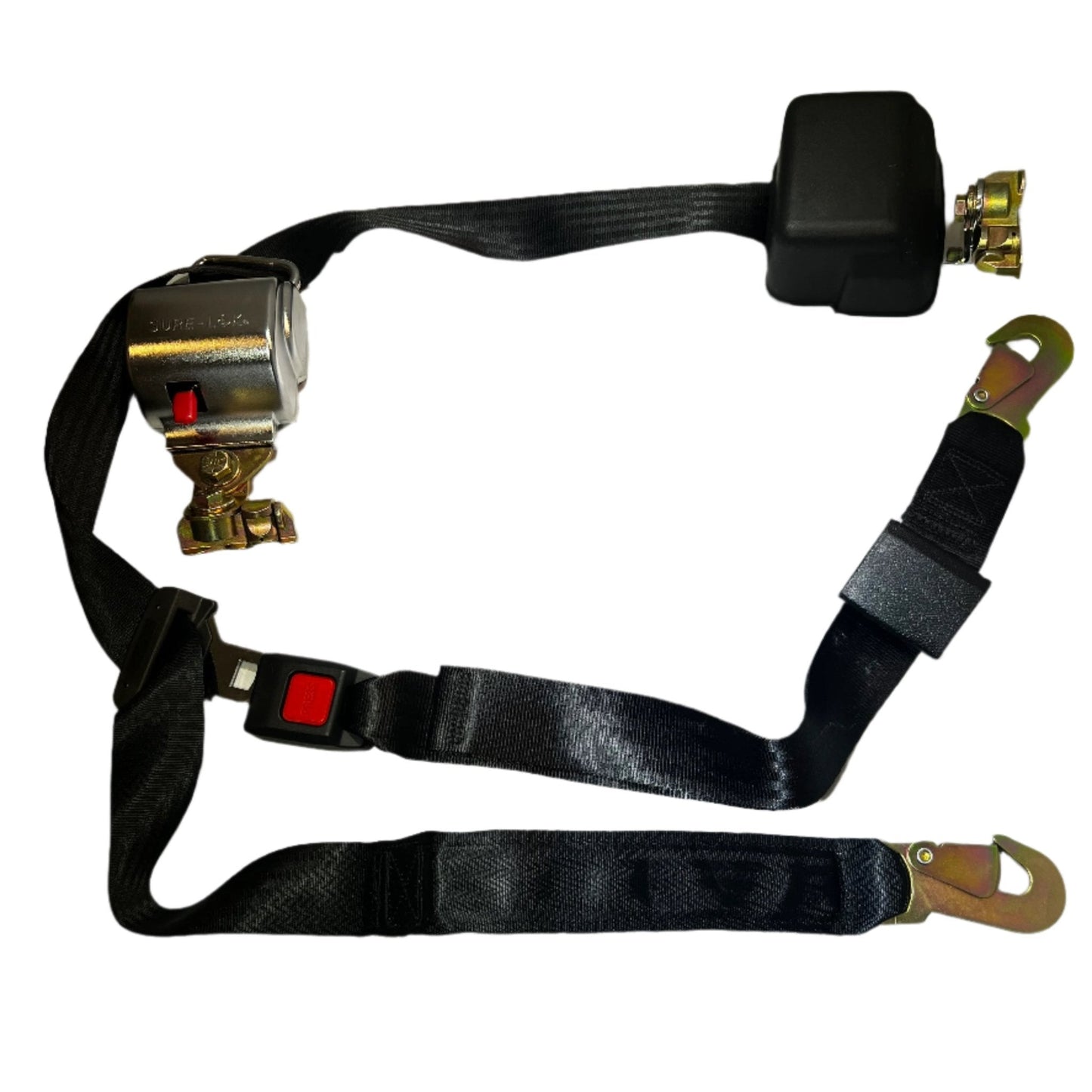 Sure - Lok Dual Retractable Integrated Lap + Shoulder Belt | FE200868 - 4 - WheelchairStrap.com
