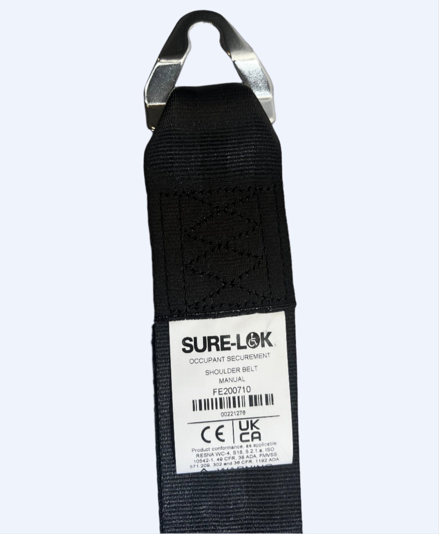 Sure - Lok | FE200710/FE200710L Non - Retractable Fixed Point Shoulder Belt - WheelchairStrap.com