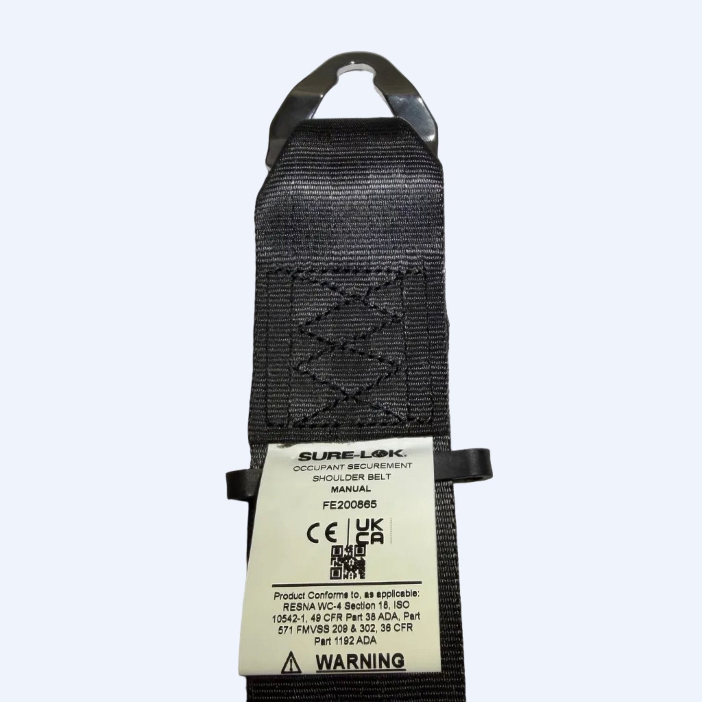 Sure - Lok | FE200865 Non - Retractable Fixed - Point Shoulder Belt w/Quick Disconnect - WheelchairStrap.com